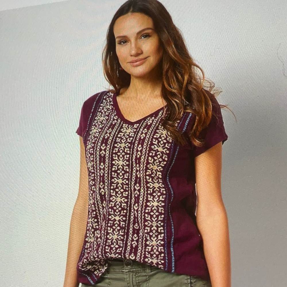 Sonoma  Embroideted Tie Dye Tee